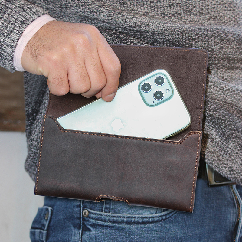 Saddle Bag Leather - Cowhide Leather Waist Bag Phone Holder