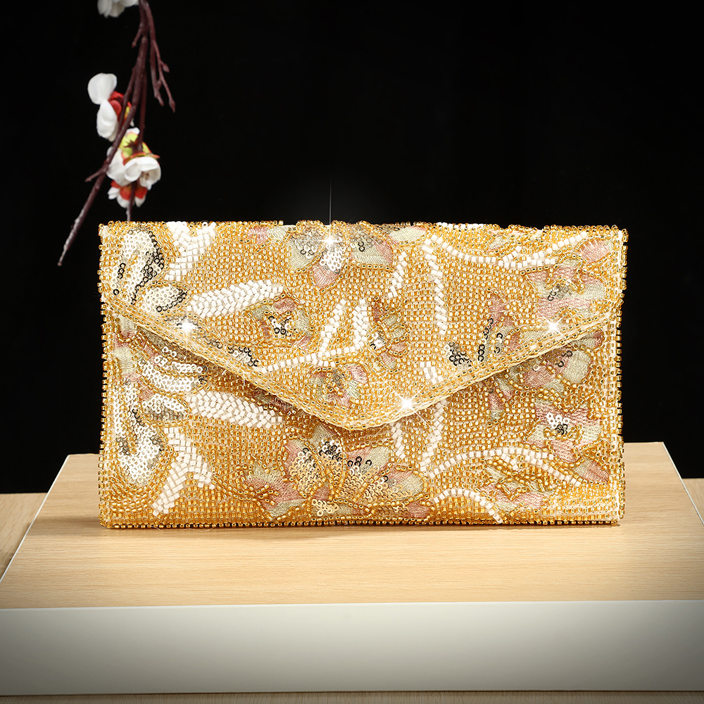 Flap Bag Envelope - New handmade embroidered versatile evening dress