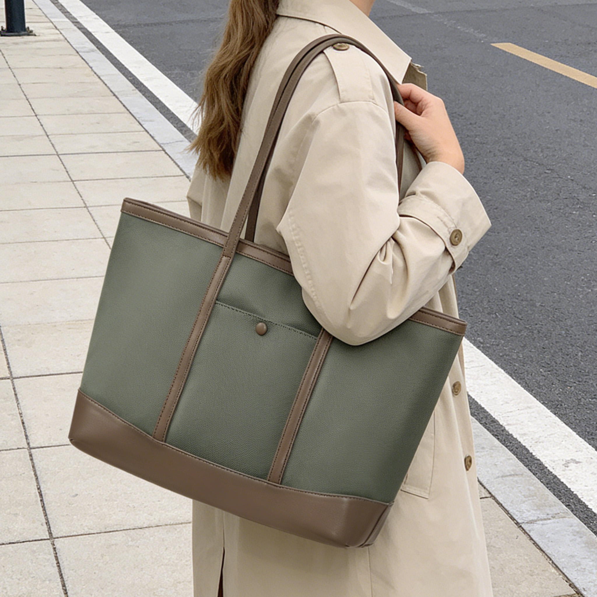 Women Bags For Office - Women Large Shoulder Bag, Zipper Bag,
