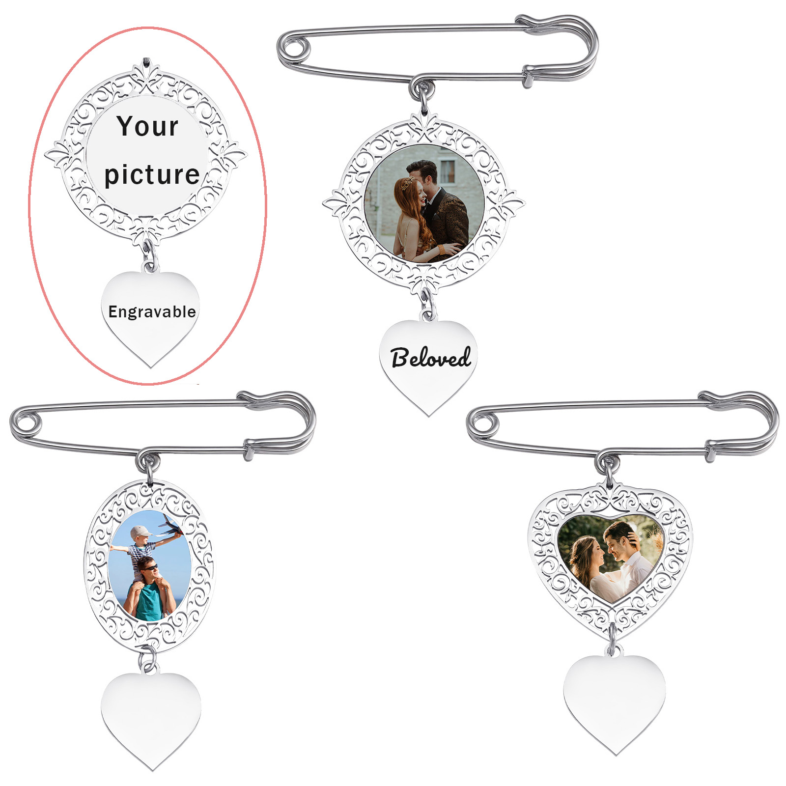 Women Bags For Office - Custom Picture Badge Brooches Pin DIY