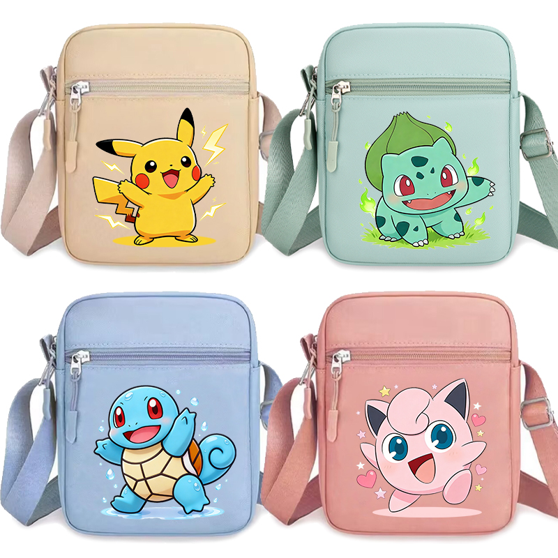 Women'S Crossbody Bags - Pokemons Nylon Phone Storage Pouch Pikachu