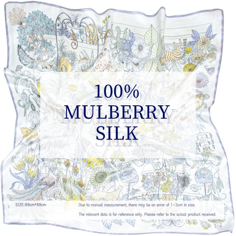 Women Bags For Office - Women's 100% Mulberry Silk Square Scarf