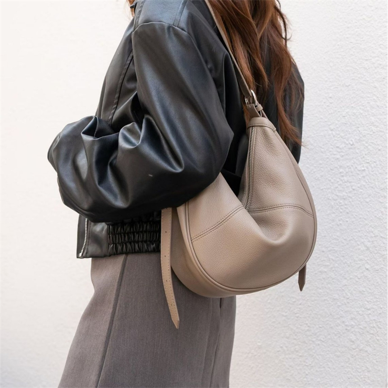 Women Bags For Office - BURMINSA Luxury Genuine Leather Soft Hobo