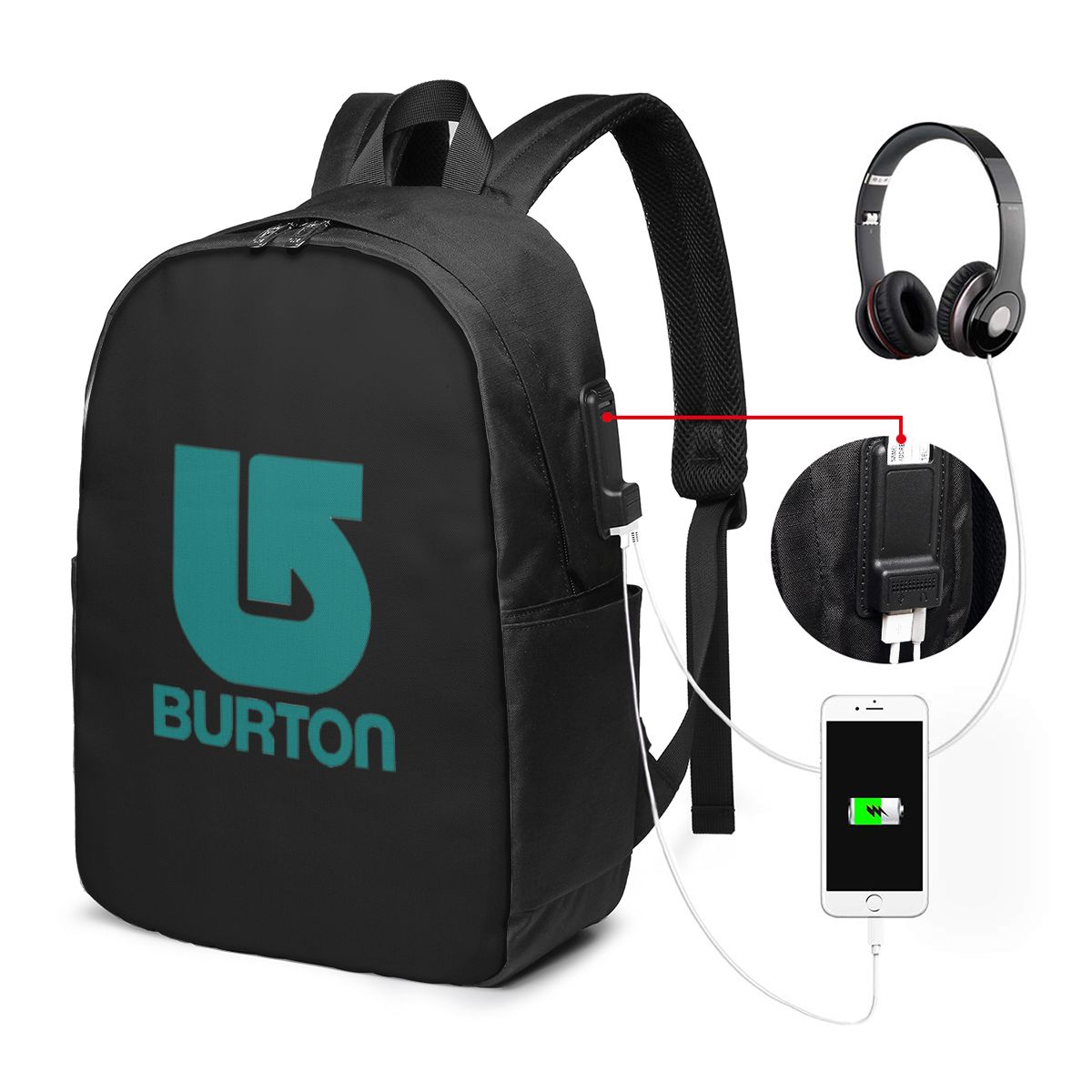 Woman In Bag - Burton Snowboard Sportive Backpack Travel Notebook