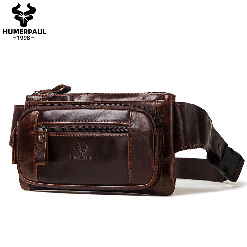 Saddle Bag Leather - HUMERPAUL Men's Waist Fanny Pack Cowhide