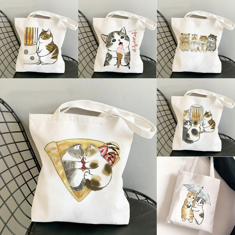 Women Bags For Office - Kawai Cats and Food Creativity Inspired