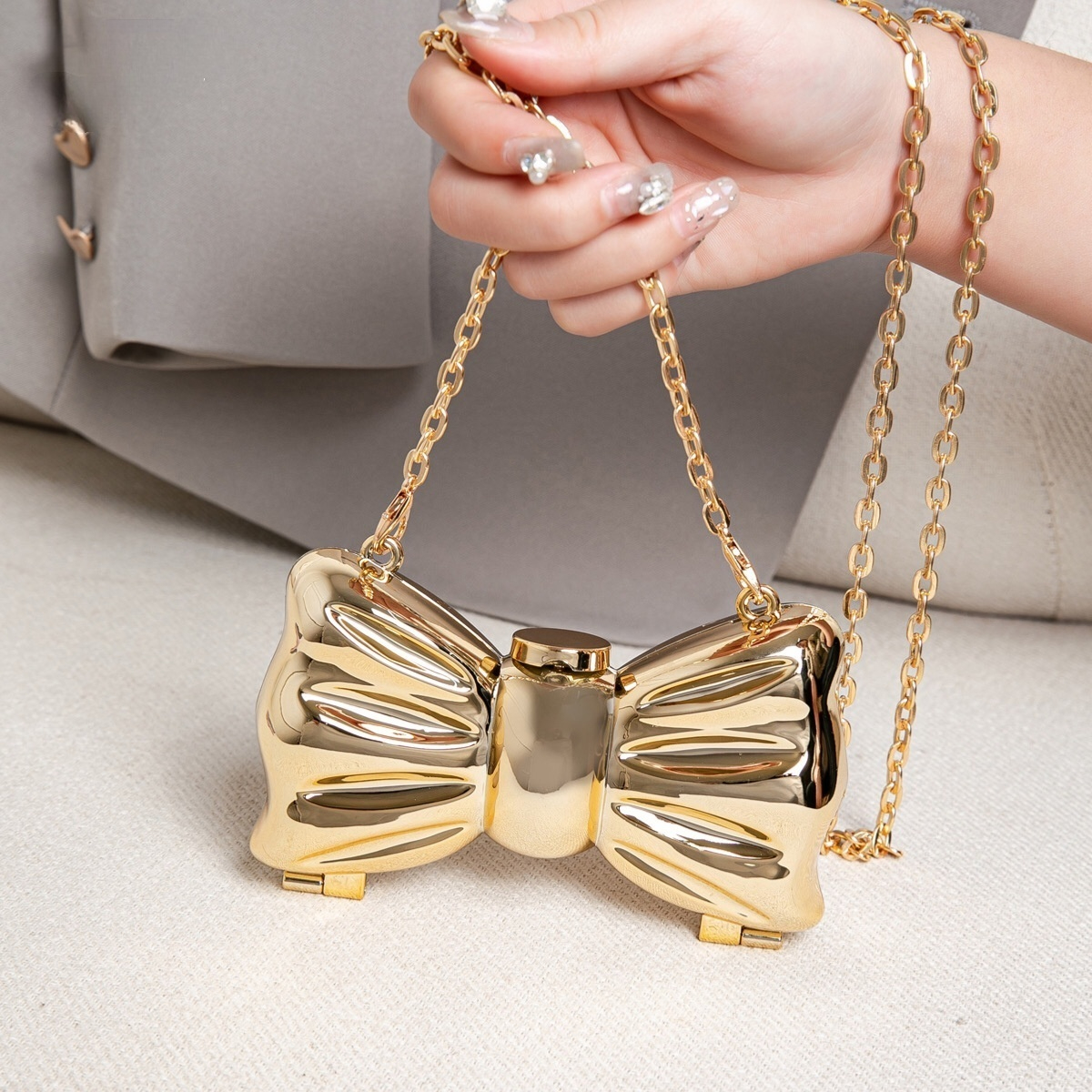 Women Bags Mini - Luxury Fashion Metal Mini Handbag with