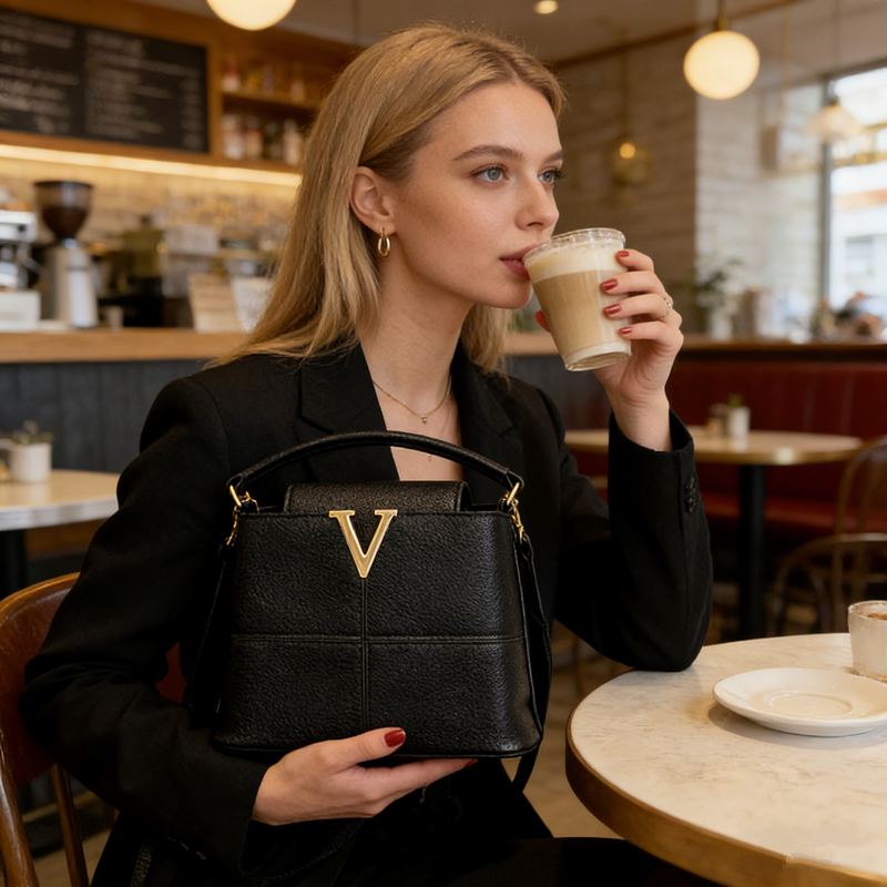 Chic V-Logo Mini Totes Bags Lu - đánh giá và giá Women Bags Logo