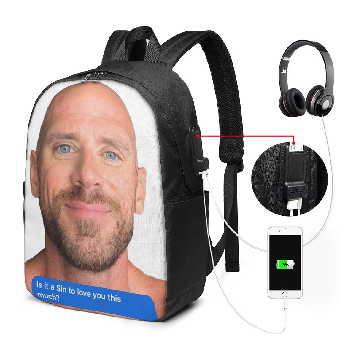 Johnny Sins Flirty Text Bubble - đánh giá và giá Woman In Bag