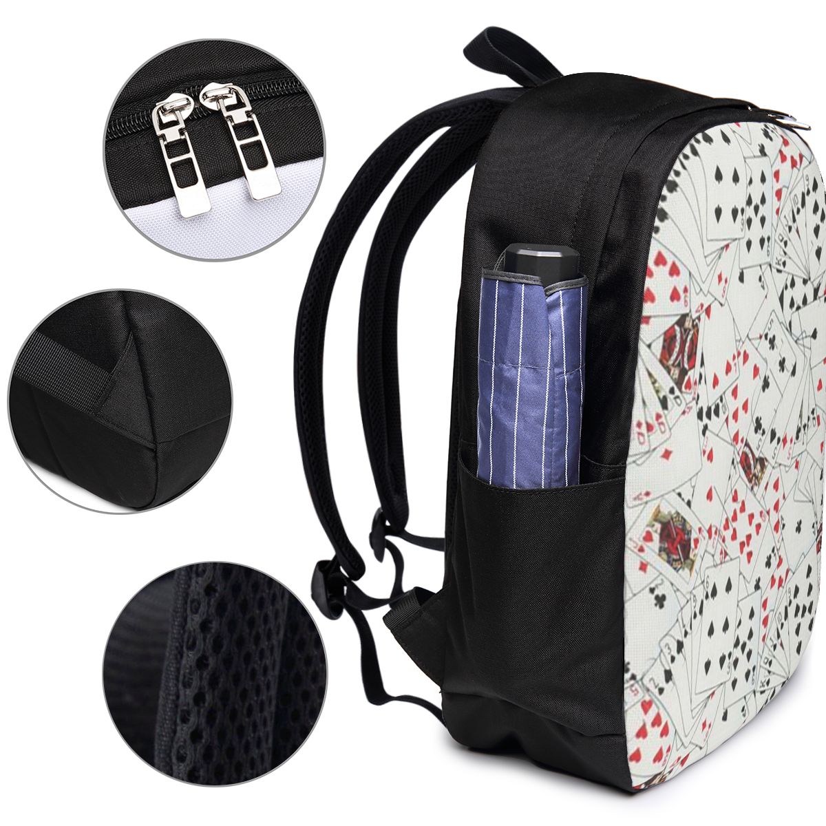 Playing Cards Poker Print Back - đánh giá và giá Women Bags For College