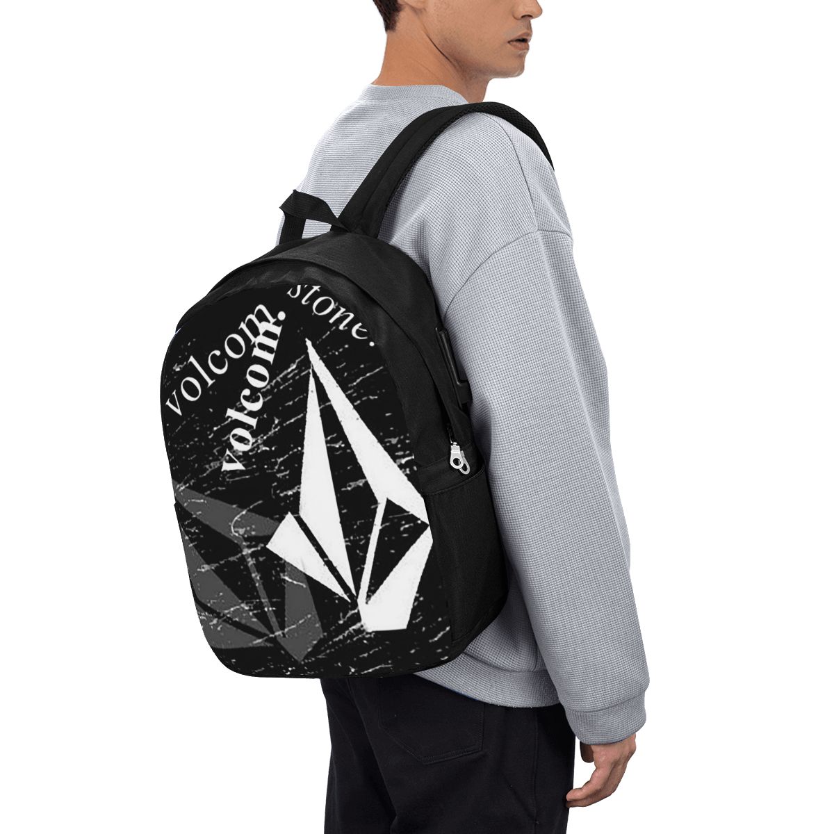 V-Volcom Logo Backpack Travel  - đánh giá và giá Women Bags For College