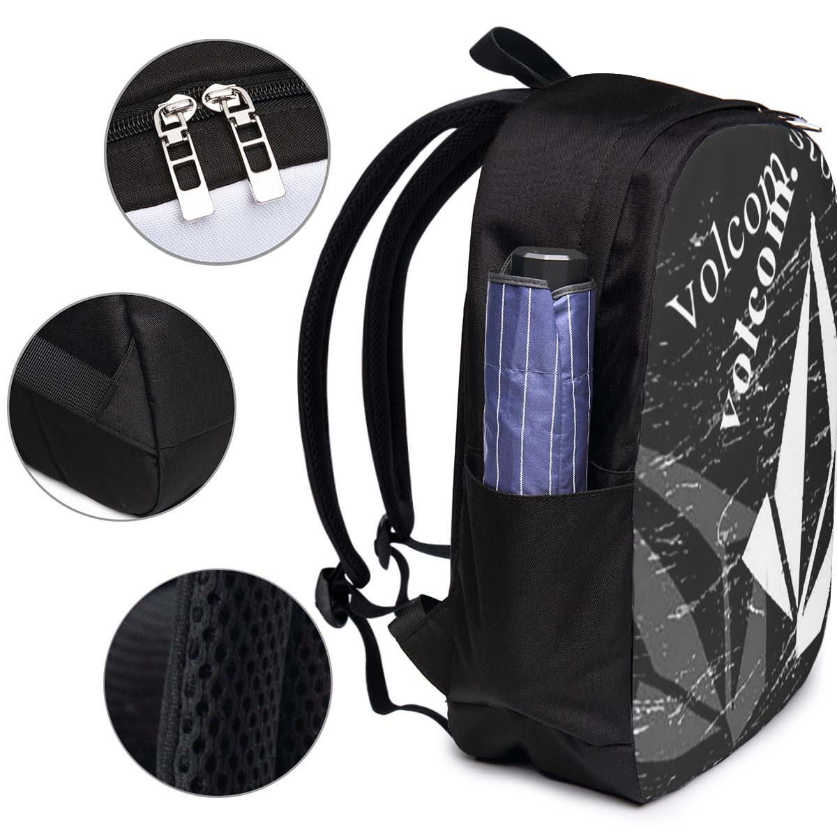 V-Volcom Logo Backpack Travel  - đánh giá và giá Women Bags For College
