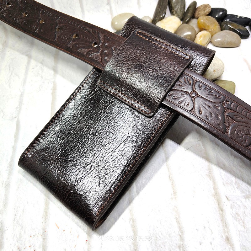 Mobile Phone Waist Bag Holster - đánh giá và giá Saddle Bag Leather