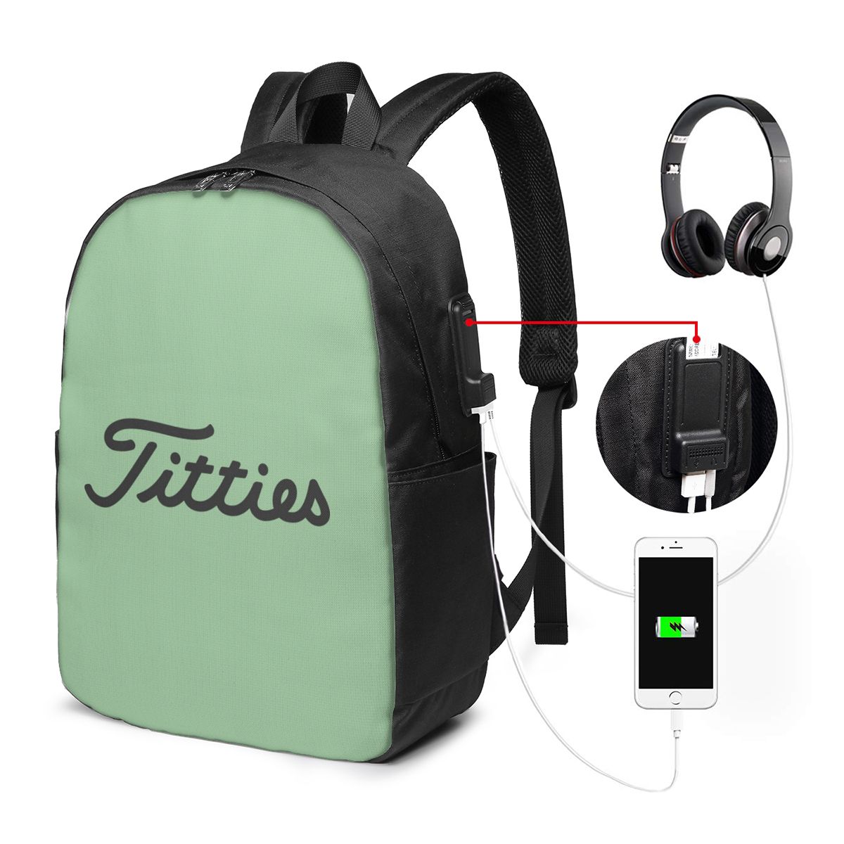 Titties Golf Ball Backpack Tra - đánh giá và giá Woman In Bag