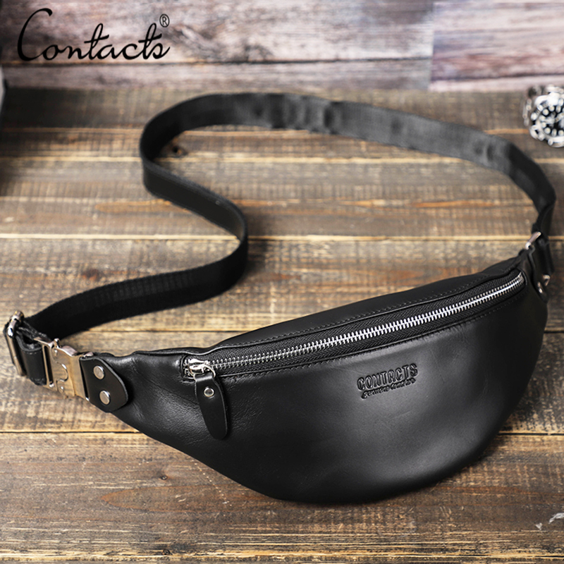 CONTACT'S Men Waist Packs Genu - đánh giá và giá Saddle Bag Leather
