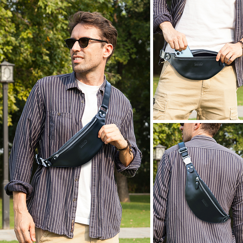 CONTACT'S Men Waist Packs Genu - đánh giá và giá Saddle Bag Leather