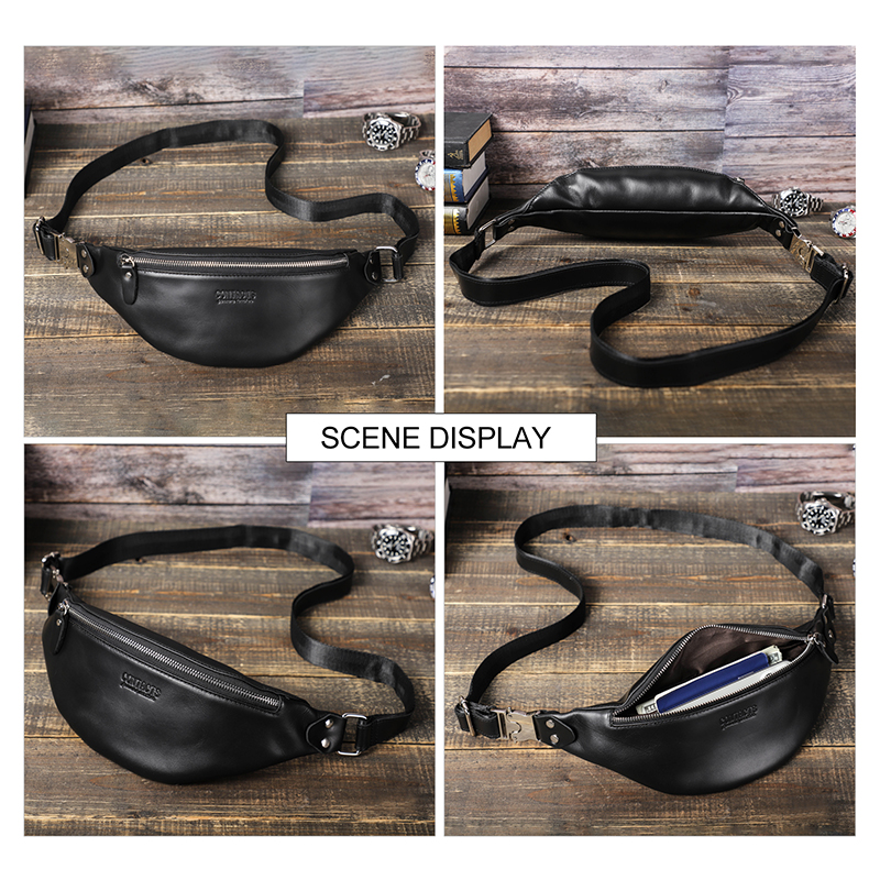 CONTACT'S Men Waist Packs Genu - đánh giá và giá Saddle Bag Leather