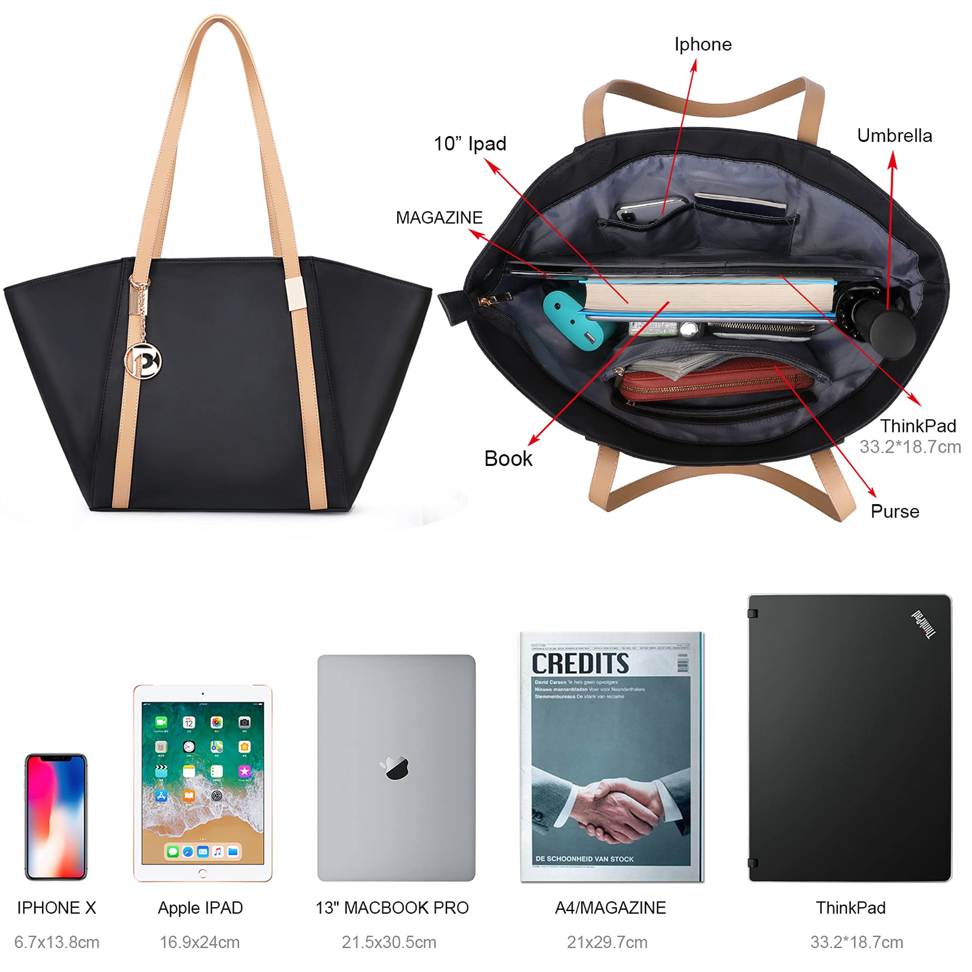 Pomelo Best Tote Bag with Zip  - đánh giá và giá Women'S Best Bags For Work