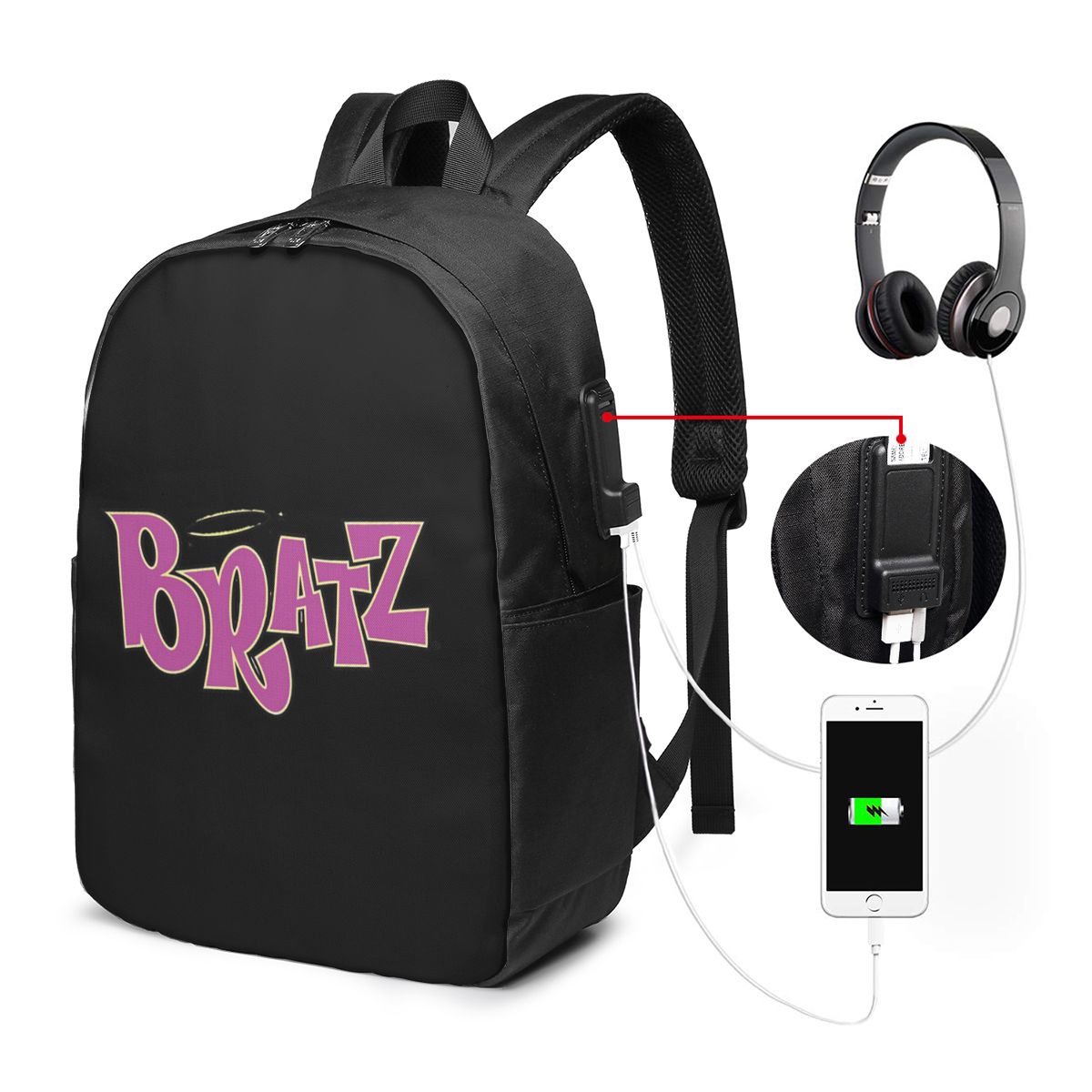 Bratz Logo Backpack Travel Not - đánh giá và giá Women Bags Logo