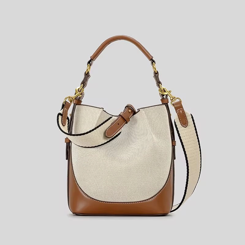 Fashion Panelled Canvas Bucket - đánh giá và giá Women Bags Zara